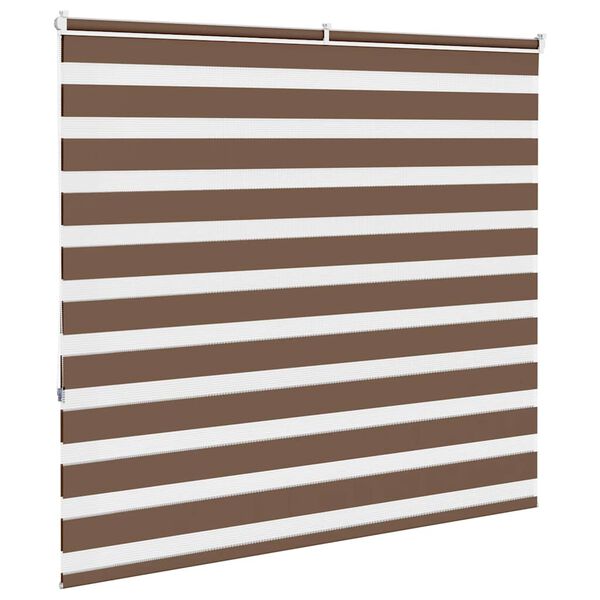 vidaXL Zebra rolgordijn 155x150 cm stofbreedte 150,9cm polyester bruin