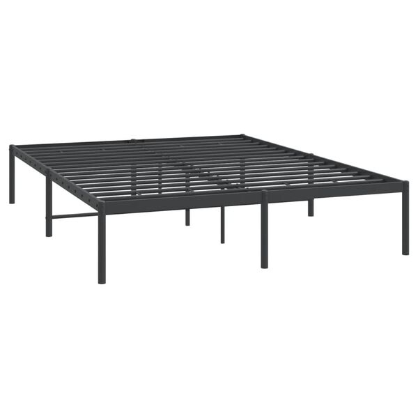 vidaXL Bedframe metaal zwart 140x190 cm