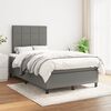 vidaXL Boxspring met matras stof donkergrijs 120x190 cm