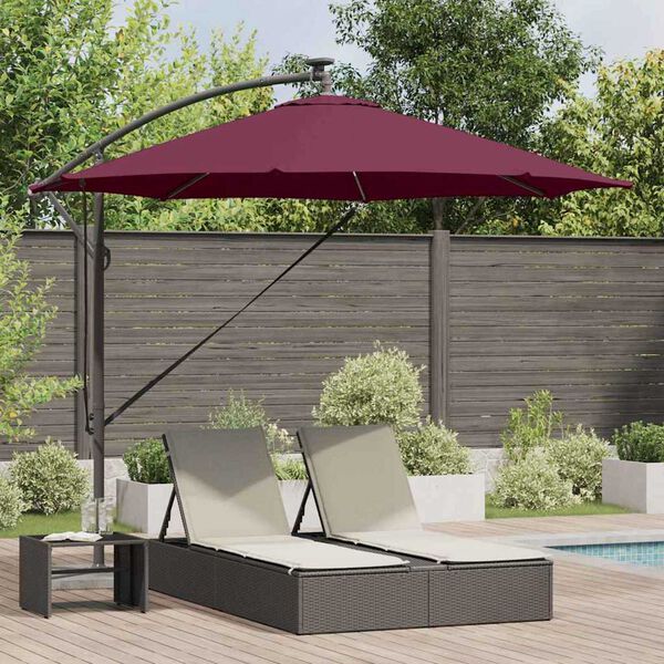 vidaXL Parasol Bordeaux Rood 294 x 294 x 248 cm Polyester en Aluminium