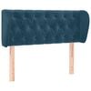 vidaXL Hoofdbord met randen 103x23x78/88 cm fluweel donkerblauw