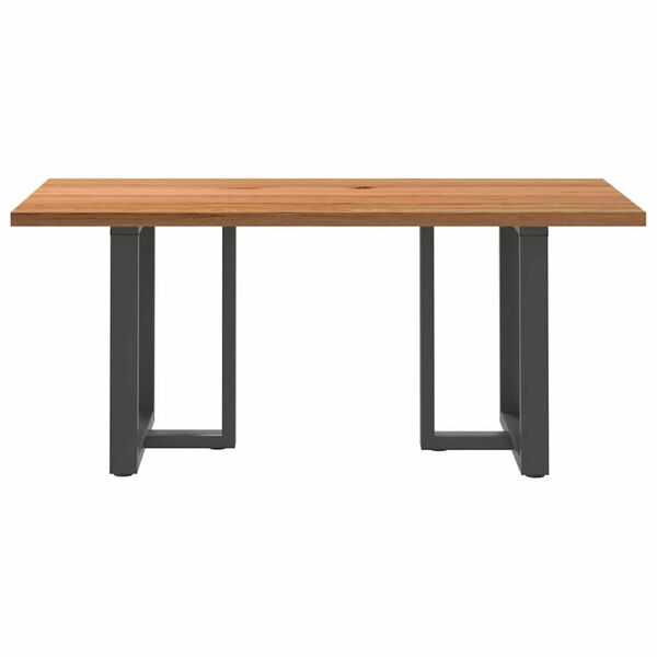vidaXL Eettafel rechthoekig 180x90x74 cm massief eikenhout lichtbruin