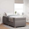 vidaXL Bedframe met matras Taupe 100 x 200 cm Stof