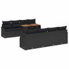 vidaXL Tuin Sofa Set 7 st Zwart