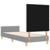 vidaXL Bedframe met hoofdeinde Lichtgrijs 80 x 200 cm Stof