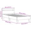vidaXL Bedframe met LED Artisan Eiken 90 x 190 cm Bewerkt hout