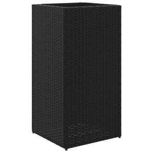 vidaXL Plantenbak 40x40x80 cm poly rattan zwart