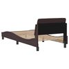 vidaXL Bedframe "Dover" 80x200 cm stof donkerbruin