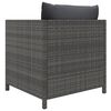 vidaXL 6-delige Loungeset met kussens poly rattan grijs