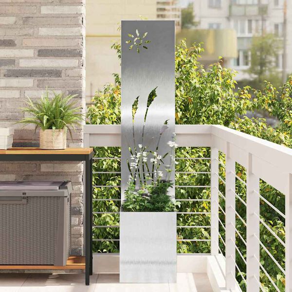 vidaXL Tuin Privacy Screen Zilver 32 x 150 cm Gegalvaniseerd staal
