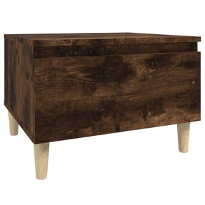 vidaXL Bijzettafel 50x46x35 cm bewerkt hout gerookt eikenkleurig