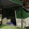 vidaXL Camping Tent Set met dak met opslag 2 pcs Groen Taffeta en Stof