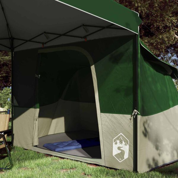 vidaXL Camping Tent Set met dak met opslag 2 pcs Groen Taffeta en Stof