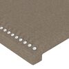 vidaXL Hoofdbord met randen 103x23x118/128 cm stof taupe