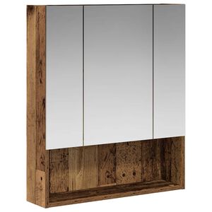 vidaXL Badkamer spiegelkast Oudhout 60 x 14.5 x 70 cm Bewerkt hout