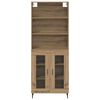 vidaXL Hoge kast Artisan Eiken 69,5 x 34 x 180 cm