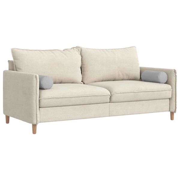 vidaXL Bolster Kussens 2 stuks Wolkengrijs Ø 15 x 40 cm Stof