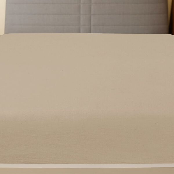 vidaXL Hoeslaken jersey 160x200 cm katoen taupe