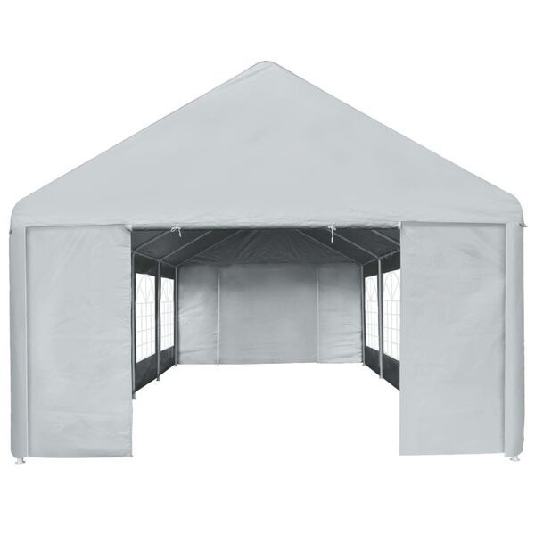 vidaXL Partytent 4x8 m PE grijs