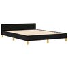 vidaXL Bedframe met hoofdeinde Zwart 140 x 190 cm Stof