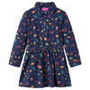 vidaXL Kinderjurk met lange mouwen 140 marineblauw