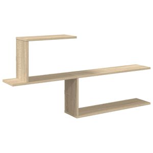 vidaXL Wandplank Sonoma Eiken 122 x 18 x 60 cm Bewerkt hout
