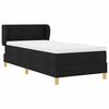 vidaXL Boxspringbed met matras met hoofdeinde Zwart 90 x 200 cm Stof