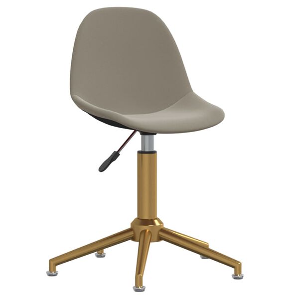 vidaXL Eetkamerstoel draaibaar fluweel lichtgrijs