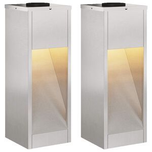 vidaXL Zonne LED Padverlichting 2 st Warmwit 18 x 18 x 50 cm