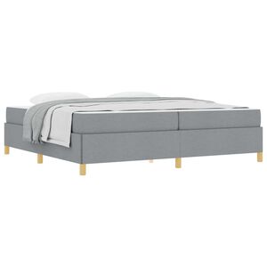 vidaXL Bedframe met matras Lichtgrijs 200 x 200 cm Stof