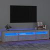 vidaXL Tv-meubel met LED-verlichting 195x35x40 cm betongrijs
