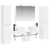 vidaXL Badkamermeubelset 6 pcs Wit Bewerkt hout en glas