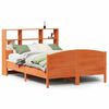 vidaXL Bed met boekenkast zonder matras grenenhout wasbruin 120x190 cm