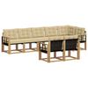 vidaXL Buiten bankenset 8 st Wit en Beige