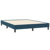 vidaXL Boxspring met matras en LED fluweel donkerblauw 140x210 cm