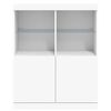 vidaXL Dressoir met LED-verlichting 81x37x100 cm wit