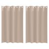 vidaXL Zwart-out Gordijnen met Ringen 2 pcs Taupe 175 x 140 cm