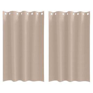 vidaXL Zwart-out Gordijnen met Ringen 2 pcs Taupe 175 x 140 cm