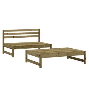 vidaXL 2-delige Loungeset ge&iuml;mpregneerd grenenhout