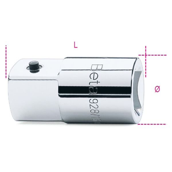 Beta Tools Adapter 928/16 3/4" vrouwelijk en 1" mannelijk