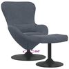 vidaXL Egg Chair met Voetsteun Donkergrijs Fluweel