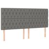 vidaXL Hoofdbord donkergrijs 180x7x118/128 cm Stof