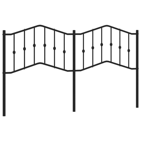vidaXL Vervangend hoofdbord 160 cm metaal zwart