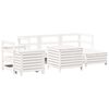 vidaXL 7-delige Loungeset massief grenenhout wit