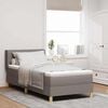 vidaXL Boxspringbed met matras met hoofdeinde Taupe 90 x 200 cm Stof