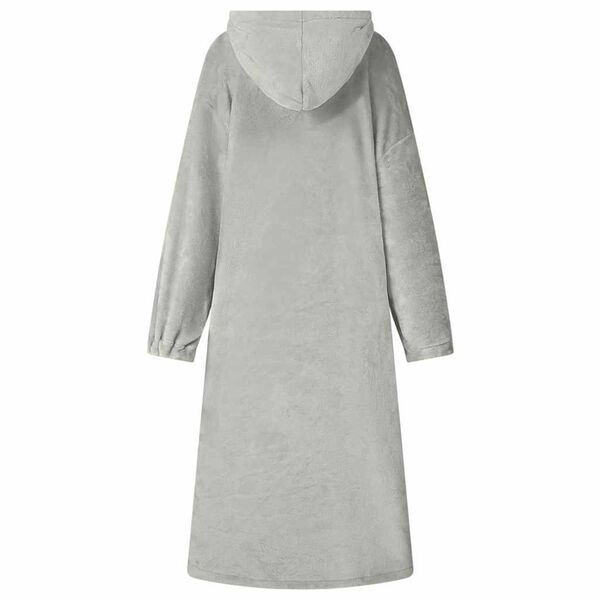 vidaXL Deken hoodie Grijs l Flanel