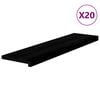 vidaXL Traptreden 20 st 100x25x2 cm massief eikenhout bruin-zwart