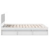 vidaXL Bedframe met hoofdeinde Wit 150 x 200 cm Massief grenenhout