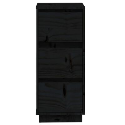 vidaXL Dressoirs 2 st 32x34x75 cm massief grenenhout zwart