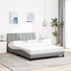 vidaXL Bedframe zonder matras "Hanko" 120x200 cm stof lichtgrijs